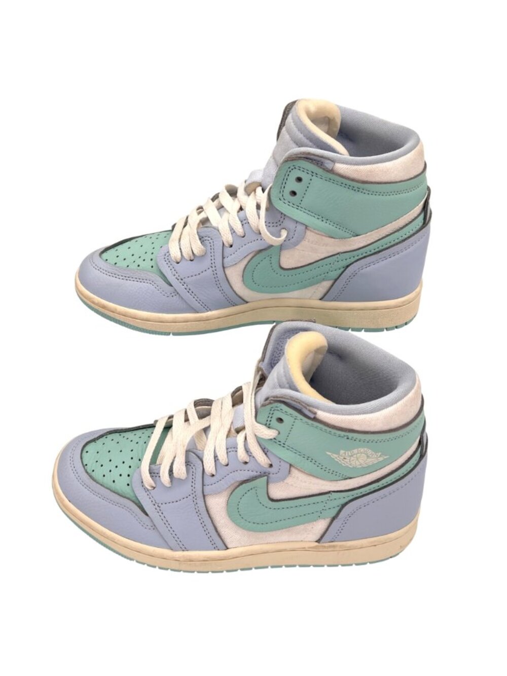 Nike Air Jordan 1 Retro High OG Sneakers Womens Shoes 8 Ice Blue & Mint Green - Picture 2 of 14